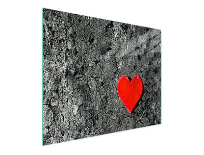 TMK ArtDeko - Snijplank van Gehard Glas - 52x30 cm - Serce Motief
