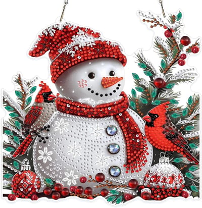 Kerstman Diamant Art Hang Kits voor Volwassenen en Kinderen - 5D Speciale Vorm Diamant Schilderen met Kristallen Strass voor een Feestelijke Sfeer en Creatieve Winterdecoratie