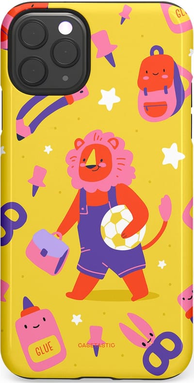 Casetastic hoesje geschikt voor Apple iPhone 11 Pro Max - Dubbellaagse bescherming - Krachtige lessen - Fashion Case - Goud Koraal