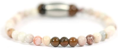 IbizaMen KIDS - jongens - armband - edelsteen - vintage roze - edelsteen - 4mm - 14cm