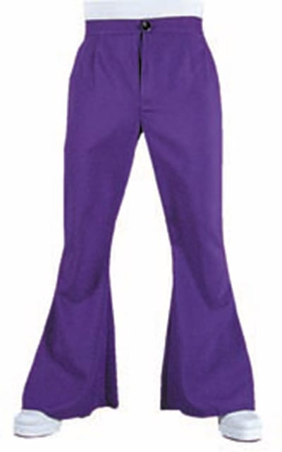 Jaren 80 & 90 Kostuum | Barry White Soul Broek Wijde Pijpen Paars Man | Small | Carnaval kostuum | Verkleedkleding