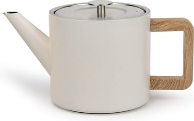 Bredemeijer - Theepot dubbelwandig Narvik - 1,1 liter - Warm wit - Met theezeef
