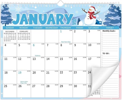 Grote Wandkalender 2026-2027 (18 Maanden) - Maandplanner Bureaukalender met Feestdagen