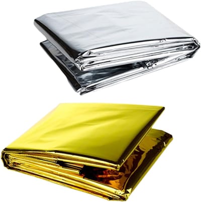 Nood Warmte Dekens - Overlevingsdekens Kamperen - Buiten Noodsituaties - Reflecteert 90% Warmte - 210x140 cm - Veelkleurig