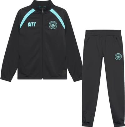Manchester City Trainingspak Kinderen 2025/2026 - Maat 116 t/m 164 - Voetbalkleding - Sportkleding - Jongens & Meisjes - Zwart - Manchester City Fanshop