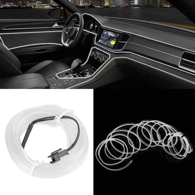 Dailygoody - Auto-interieur Lichtstrip - Neon Sfeer - Eenvoudige installatie - Wit - LED lichtstrip - Decoratieve verlichting - Geschikt voor elke aut