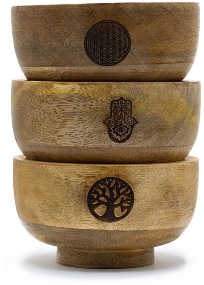 Ancient Wisdom - Decoratieve schaal - Rituele schaal voor wierookkegels 11x6 cm - Wierookhouder - Esoterisch - Aroma - Interieur - Sfeer - Handgemaakt