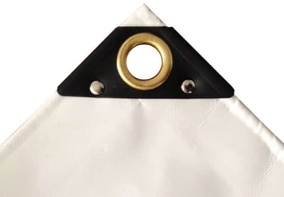 Afdekzeil - 5 x 8m - Wit - 650g/m² (40m²) - Hoogwaardig canvas PVC-coating - Tegen scheuren - water - UV - Temperatuurbestendig - Metalen ogen