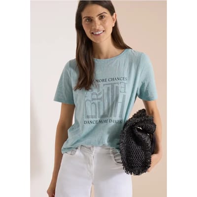 Shirt met uitgebleekt effect