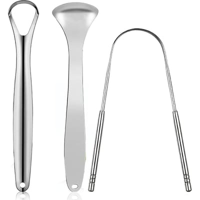 Nettoyeur de Langue en Forme de U en Acier Inoxydable, Grattoir de Langue Portable Pour le Nettoyage Buccal, Brosse à Langue Pour Éliminer la Mauvaise Haleine