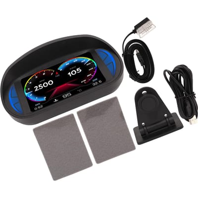 Auto HUD Display OBD2 GPS Modus met Inclinometer Kompas Snelheid Toerental Waarschuwingsfunctie Universeel voor Auto's