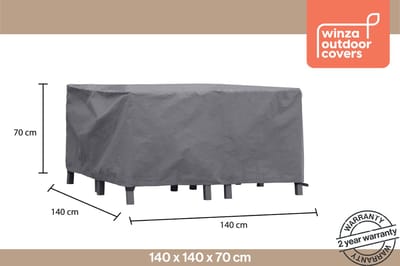 Winza Outdoor Covers - Premium - beschermhoes loungesethoes - Maat XS - Afmeting : 140x140x70 cm - Tuinsethoes - Kleurecht - 2 jaar garantie
