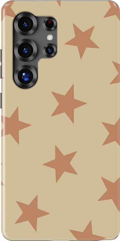 DripCase Hoesje Samsung Galaxy S25 Ultra | Sterren Design | Magnetisch Opladen | 2-in-1 Ontwerp | Stars Backcover Amber Dust