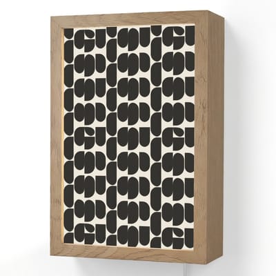 Wandlamp 20x30 cm - Oplaadbaar - Modern - Patroon - Zwart - Wandlampen binnen woonkamer - Slaapkamer lamp met kabel - Decoratieve nachtlamp - Vloerlamp snoer