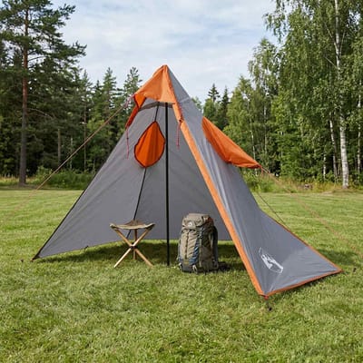 vidaXL - 2-in-1 - Regen - Poncho - met - Kap - 262 - x - 126 - x - 130 - cm - Grijs - en - Oranje