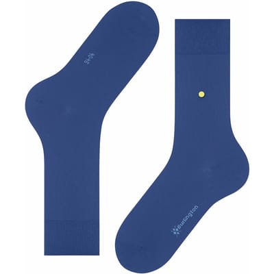 Burlington Lord eenkleurig katoen sokken heren blauw - maat 40-46