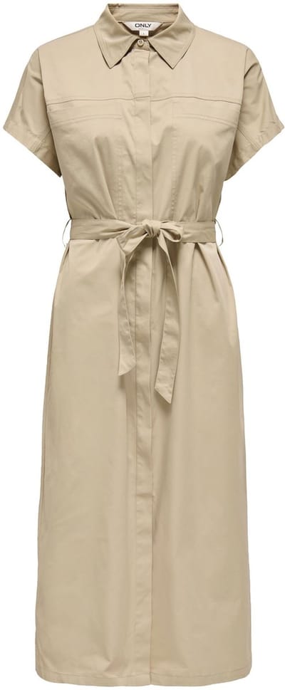 ONLY - ONLTANNY SS LONG BELT SHIRT DRESS CC PNT - Meisjes - Maxi jurken