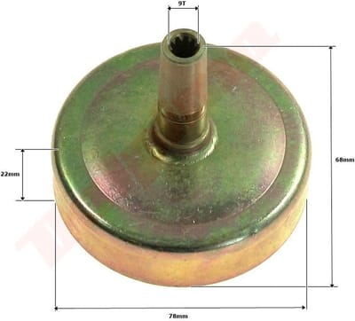 Koppelingstrommel passend op KOSY 78x22x68x9T TL43-9T