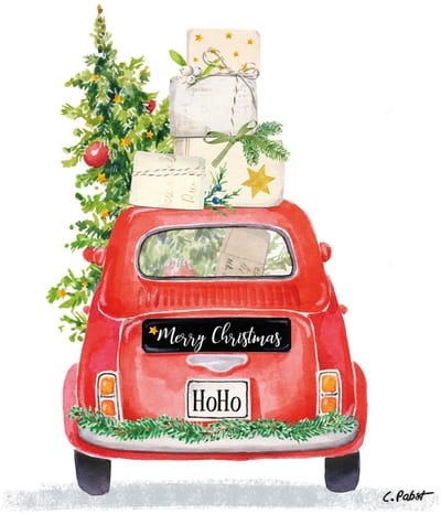 PPD Lunch servetten - Christmas Taxi