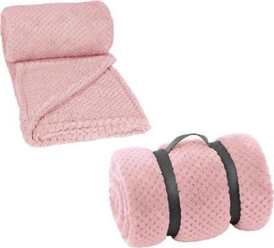 Clarysse soft coral fleece deken old pink 2935 130x160