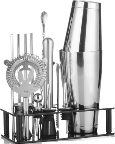 13-delige Cocktailset voor het Mixen van Drankjes - Roestvrijstalen Bartools voor Barmannen