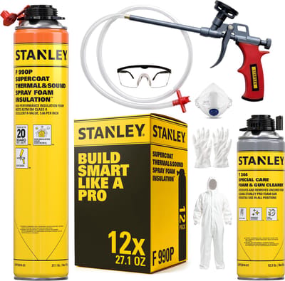 Stanley Spuitbaar Isolatieschuim Pistool Kit – Spray Foam Insulation Set voor Stanley PUR Schuim – Complete Stanley Foam Gun Set incl. Accessoires