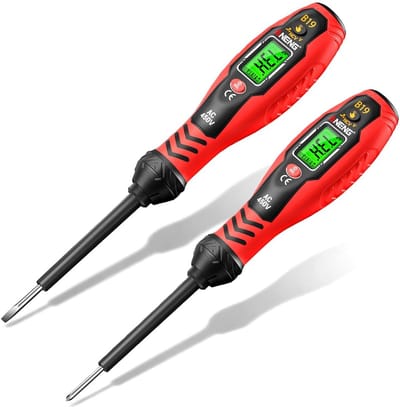 Spanningstester Set - Schroevendraaier Tester - Elektrische Controle - Contactloos Meten - 2 Stuks - Rood