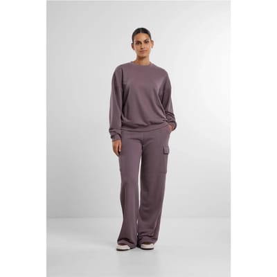 Urban Classics - Oversized Light Terry Crewneck sweater/trui - XS - Paars