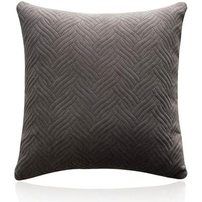 Eenvoudige Gewatteerde Vierkante Plaid Kussenhoezen Voor Bank Sofa Auto Decoratieve Kussenhoes Huis Kantoor Met Onzichtbare Rits 45x45cm donkergrijze kleur