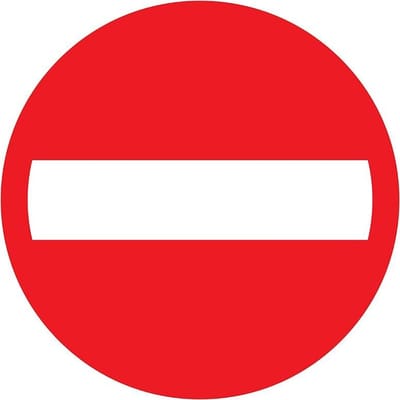 Pickup bord rond diameter 30 cm - Verboden doorgang - verboden toegang - verboden in te rijden