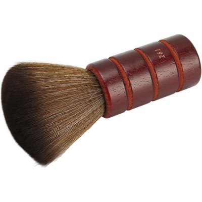 Pinceau à Poussière pour le Visage en Bois Léger Professionnel Nettoyage Pinceau à Poussière pour le Cou pour Salon de Coiffure Marron brown