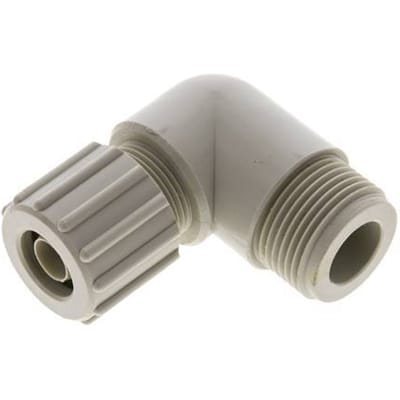 15x9mm & G3/4'' PP L-Vorm Knelfitting Buitendraad 10bar Kunststof en Polyamide