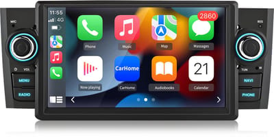 Hexinex Quad-Core autoradio Geschikt voor Fiat Grande Punto / Fiat Linea (2007-2012) - Draadloos CarPlay, Android Auto, GPS Navi multimediaspeler, 2GB+64GB
