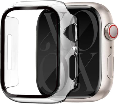 xoxo Wildhearts screenprotector geschikt voor Apple Watch 4 / 5 / 6 / SE - 40mm - Beschermend hoesje - Full cover hard case - Optimale bescherming - Transparant