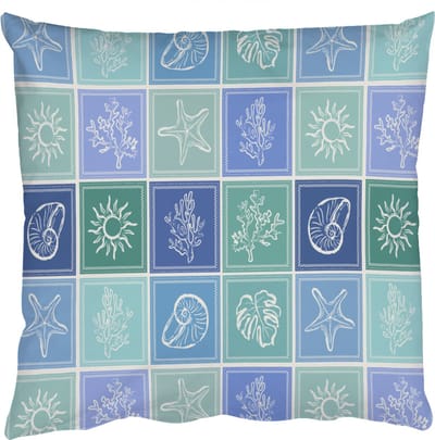 Sierkussens - Kussentjes Woonkamer - 50x50 cm - Kust - Zee - Groen - Blauw