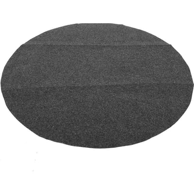 Tapis de barbecue rond de 36 pouces Tapis de protection de sol pour barbecue résistant à l'huile pour une utilisation lors de fêtes à domicile