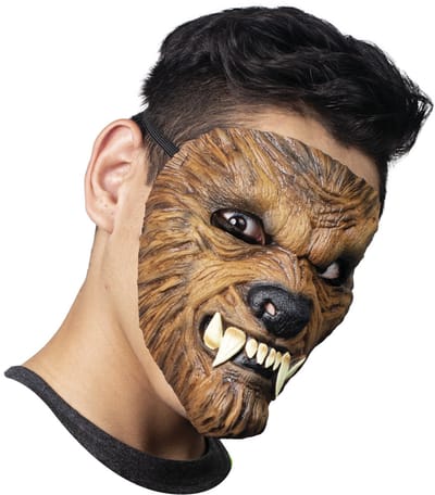 Partychimp Wolf Gezichts Masker Halloween Masker voor bij Halloween Kostuum Volwassenen - Latex - One-size