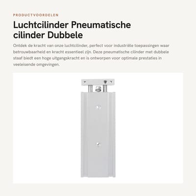 Dailygoods- Luchtcilinder Dubbelwerkend - Aluminium - 10mm Diameter - Slag 50mm - 0.7 MPa - Sterke Weerstand tegen Zijbelasting - Pneumatische Cilinder
