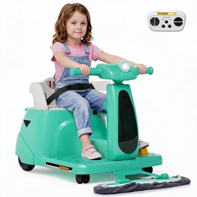 Triumpunpre-Elektrische tweezitter kinderauto – 12V ride-on auto met 2 stoelen voor broertjes en zusjes – Groene speelgoedauto met afstandsbediening, veiligheidsgordel, vooruit/achteruit – WH502