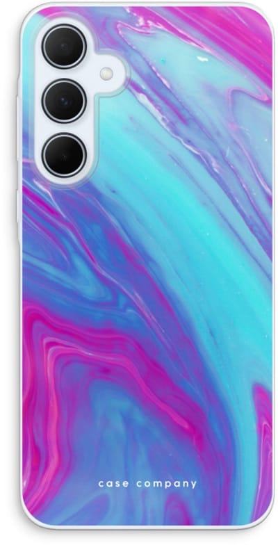 Case Company® - Hoesje geschikt voor Samsung Galaxy A35 hoesje - Zweverige regenboog - Soft Cover Telefoonhoesje - Bescherming aan alle Kanten en Schermrand
