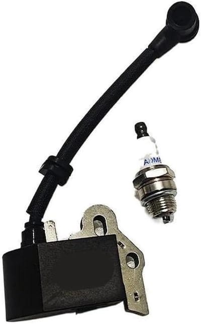 Ontstekingsspoel Bougie Set - Motoronderdelen Kettingzaag - Onderhoud Tuinmachines - Directe Vervanging - 1 Set - Zwart