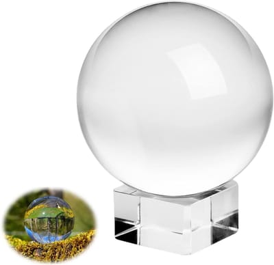 Glazen Kristallen Bol 80mm K9 Duidelijke Bal met Stand voor Fotografie, Waarzeggerij en Creatieve Projecten