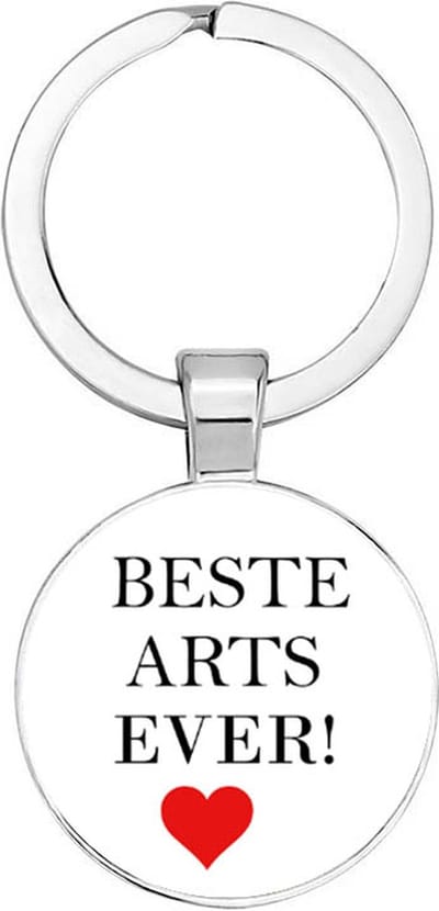 Akyol - Beste arts ever Sleutelhanger - arts - iemand die een arts is - werk - collega - beste ooit - cadeau - verjaardag - kado - geschenk - gift - verrassing - welkomst cadeau - afscheidscadeau - 2,5 x 2,5 CM