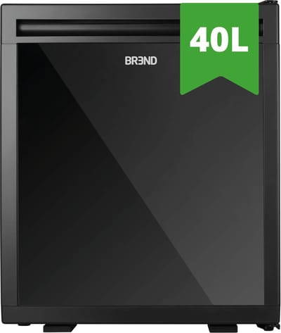 Mini Koelkast Vrijstaand 40 Liter – Tafelmodel Fridge met Instelbare Temperatuur – Minibar met Verstelbare Deurrichting – Zwart - BREND BR-2227