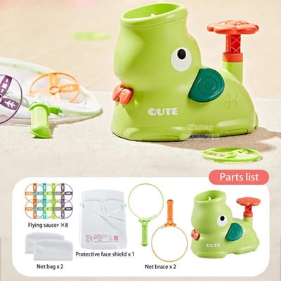 Launcher Air Saucer Raketspellen Sport Kind Vliegende Disc Air Bounce Pokes Propeller Eend Olifant voor Kinderen Buitenspeelgoed
