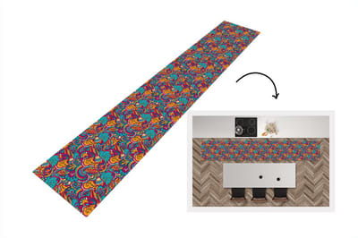 Keukenloper - Loper keuken - Hippie - Flora - Abstract - Patroon - 300x50 cm - Keukenloper vinyl