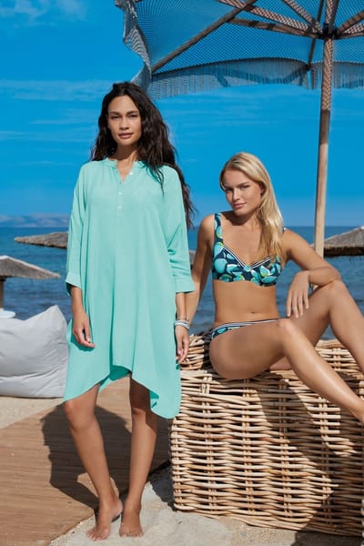 Sunflair damesbikini – beugelbikini met print – blauwgroen – 2-delig - Maat 48 C
