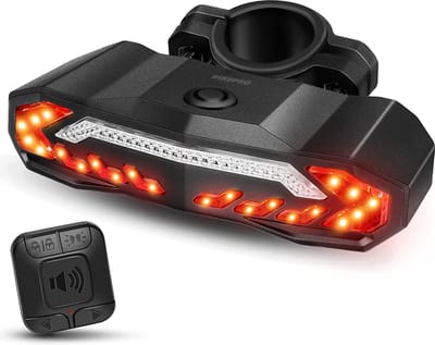 BikePro Fiets Achterlicht met Richtingaanwijzer en Fietsalarm - IP54 Waterdicht - USB Oplaadbaar - Fietslicht - Fietsverlichting