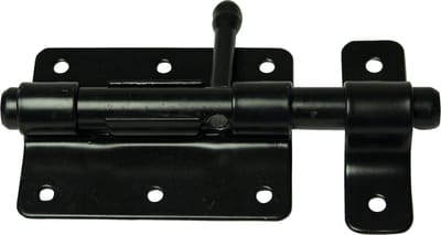 Mejawa - Plaatgrendel - Schuifgrendel - Stift 12mm - 80x55mm - Zwart