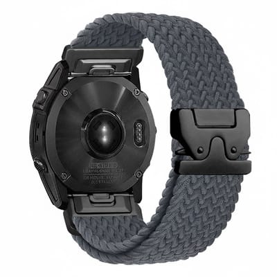 Nylon bandje - geschikt voor Garmin Fenix 5S (Plus) / 6S / 7S / 8 (43 mm) / Approach S12 / S42 / S70 42 mm / Epix Pro (Gen 2) 42 mm / D2 Delta S / Mk3(i) 42 mm - grijs
